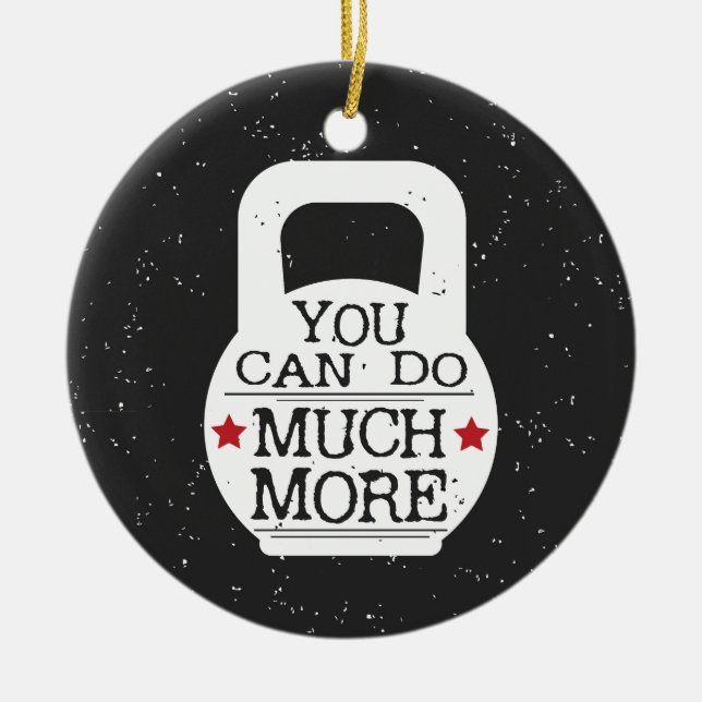 Adorno De Cerámica Curso Fitness Motivation Workout Gym Kettlebell (Frente)