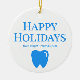 Adorno De Cerámica Custom Blue Dental Practice Ornament