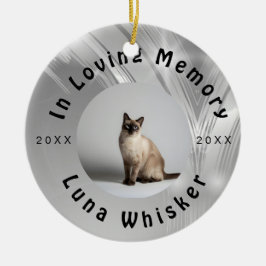 Adorno De Cerámica Custom Cat Photo Circle Frame Design