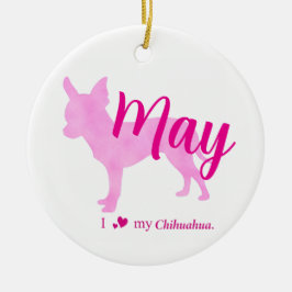 Adorno De Cerámica Custom Chihuahua Christmas Ornament