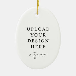 Adorno De Cerámica Custom Christmas Ornament - Upload your Photo