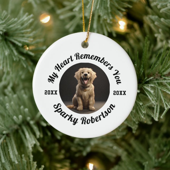Adorno De Cerámica Custom Dog Memory & Remembrance Design (Árbol)