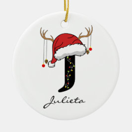 Adorno De Cerámica Custom Family Holiday Ornament for Mom or Dad