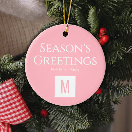 Adorno De Cerámica Custom Monogram Logo Ornament for Salons