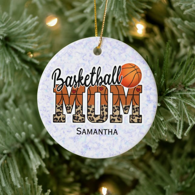 Adorno De Cerámica Custom Name Basketball Mom | Mother's Day (Árbol)