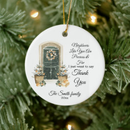 Adorno De Cerámica custom ornament for neighbor couple - families