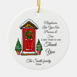 Adorno De Cerámica custom ornament for neighbor couple - families