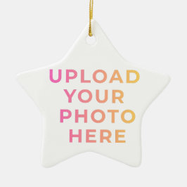 Adorno De Cerámica Custom Ornament | Photo, Name & Family Keepsake
