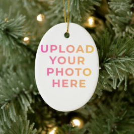 Adorno De Cerámica Custom Ornament | Photo, Name & Family Keepsake