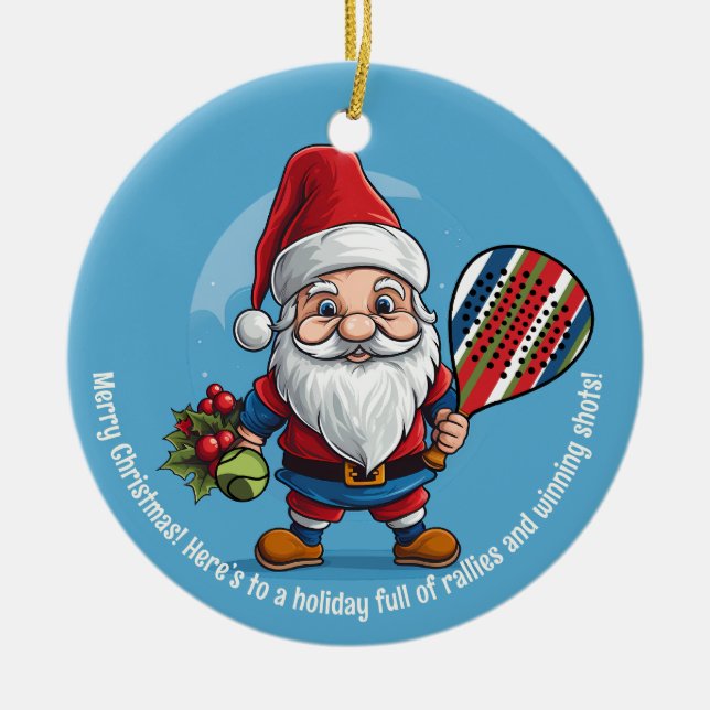 Adorno De Cerámica 🎾🎄Custom text, Jingle Smash (Frente)