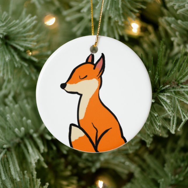 Adorno De Cerámica Customizable Fox (Árbol)