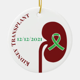 Adorno De Cerámica Customizable Kidney Transplant Ornament 
