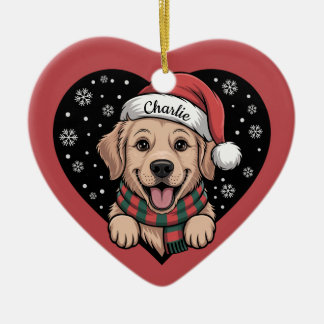 Adorno De Cerámica Customizable Pet Name Christmas
