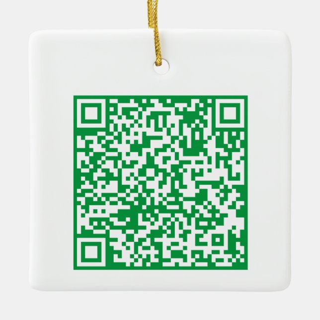 Adorno De Cerámica Customizable QR code Double Sided Two Code (Anverso)