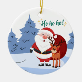 Adorno De Cerámica Customized Christmas Ornament with Santa