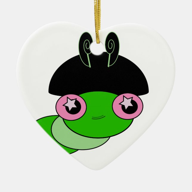 Adorno De Cerámica Cuta oruga (Frente)