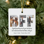 Adorno De Cerámica Cute BFF 3 Collage de fotos Mejor Amigo Besties Ci<br><div class="desc">Moderno Collage de fotos BFF Mejor Amigo Besties Cita Ornament Los mejores amigos son las hermanas que la vida nos da! Un tributo a la unión que sólo los mejores amigos entienden, esta impresión incluye 3 de tus fotos favoritas de ti y de tu BFF. Puede personalizar fácilmente la foto,...</div>