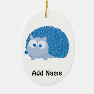 Adorno De Cerámica Cute Blue Hedgehog