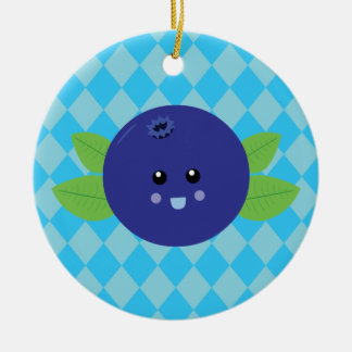 Adorno De Cerámica Cute Blueberry