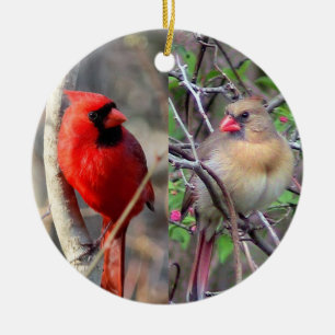 Adorno De Cerámica Cute Cardinals