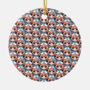 Adorno De Cerámica Cute Chibi Enfermera - cuidado de la salud, anime,