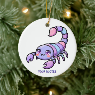 Adorno De Cerámica Cute Chibi Escorpio Zodiaco