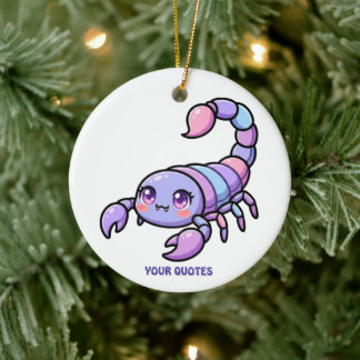 Adorno De Cerámica Cute Chibi Escorpio Zodiaco
