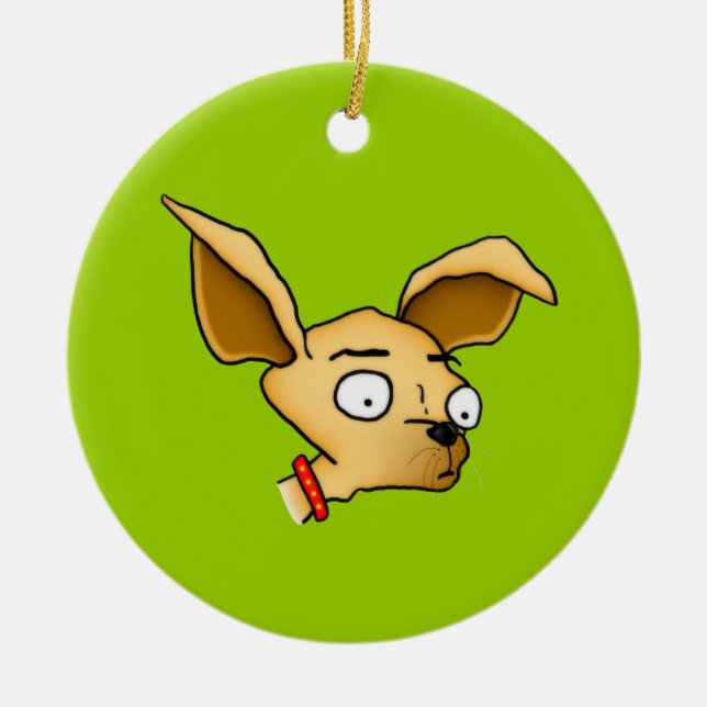 Adorno De Cerámica Cute Chihuahua (Frente)