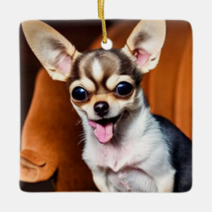 Adorno De Cerámica Cute Chihuahua
