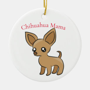 Adorno De Cerámica Cute Chihuahua Mama Art Thunder_Cove