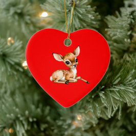 Adorno De Cerámica Cute Doe Chilling Out, Deer Lover Gift,