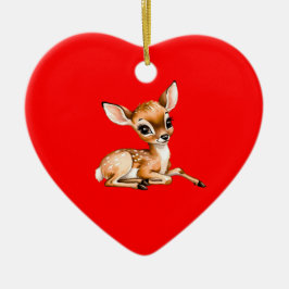 Adorno De Cerámica Cute Doe Chilling Out, Deer Lover Gift,