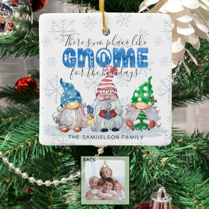 Adorno De Cerámica Cute GNOME para la foto de la familia VACACIONES