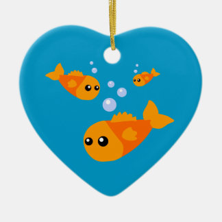 Adorno De Cerámica Cute Goldfish