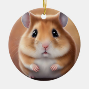 Adorno De Cerámica Cute Hamster