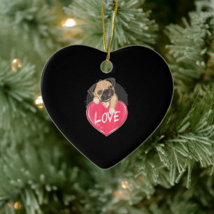 Adorno De Cerámica Cute I Robar la pulga del corazón   Regalo de San 