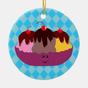 Adorno De Cerámica Cute Ice Cream Bowl