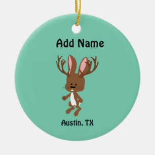 Adorno De Cerámica Cute Jackalope - Austin, Texas