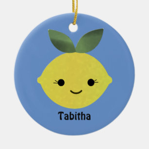 Adorno De Cerámica Cute Kawaii Lemon