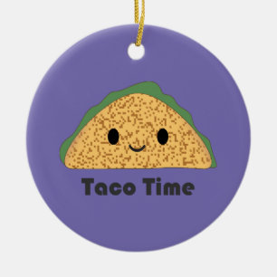 Adorno De Cerámica Cute Kawaii Taco Time Taco