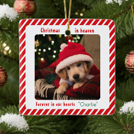 Adorno De Cerámica Cute Modern Pet Memorial Keepsake Custom Christmas