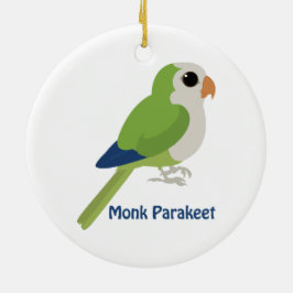 Adorno De Cerámica Cute Monk Parakeet