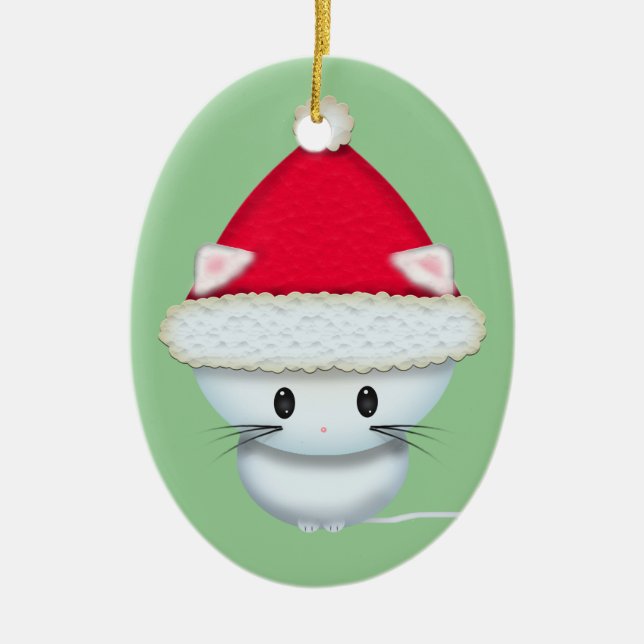 Adorno De Cerámica Cute Navidades Kitten (Frente)