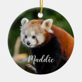 Adorno De Cerámica Cute Panda Rojo Firefox Personalizado