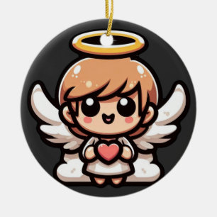 Adorno De Cerámica Cute Personalizado Angel