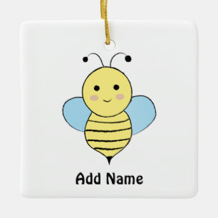 Adorno De Cerámica Cute Personalizado Bee