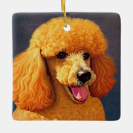 Adorno De Cerámica Cute Poodle