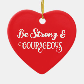 Adorno De Cerámica Cute Red Strong and Courageous Heart