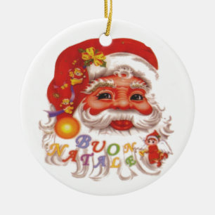 Adorno De Cerámica Cute Santa Claus