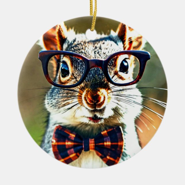 Adorno De Cerámica Cute Squirrel (Frente)